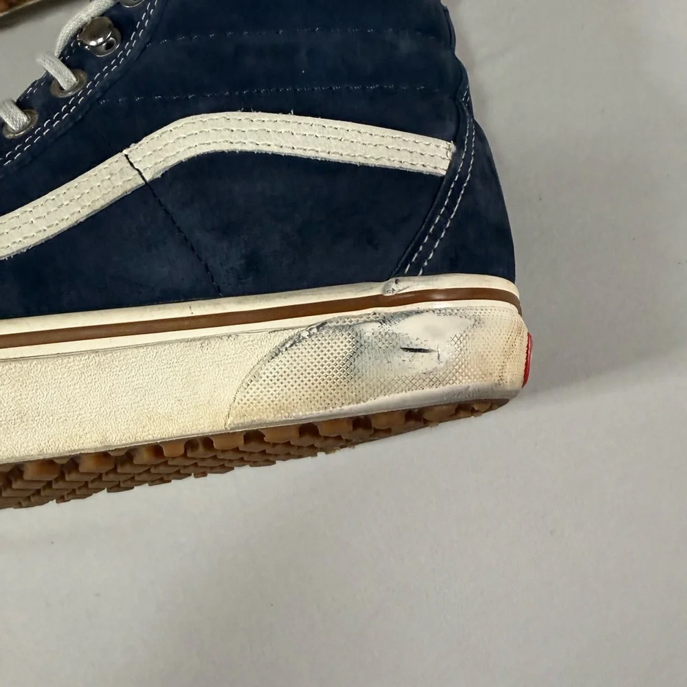 Vans Sk8-Hi MTE Men’s 9 Navy Suede Fleece Lined Boots Y2K Skater Wear‎